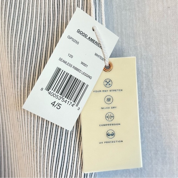 NWT GOOD AMERICAN Seamless Core Power Ribbed Leggings Size 4/5 Large - XL - Picture 5 of 5